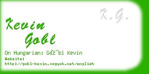 kevin gobl business card